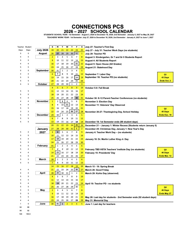 26-27 School Calendar